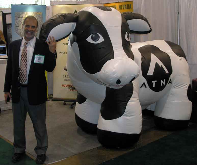 Inflatable Cow with ATNA written on side