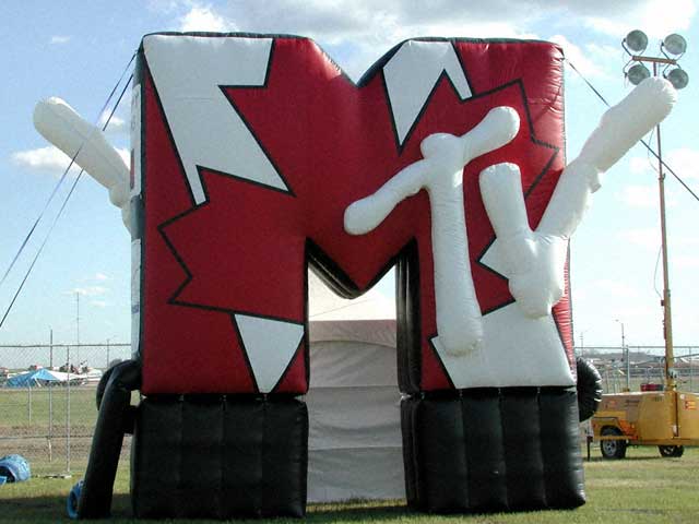 Inflatable sign for MTV