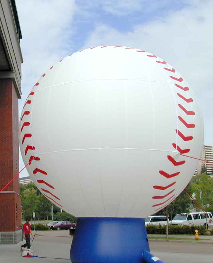 Giant inflatable baseball