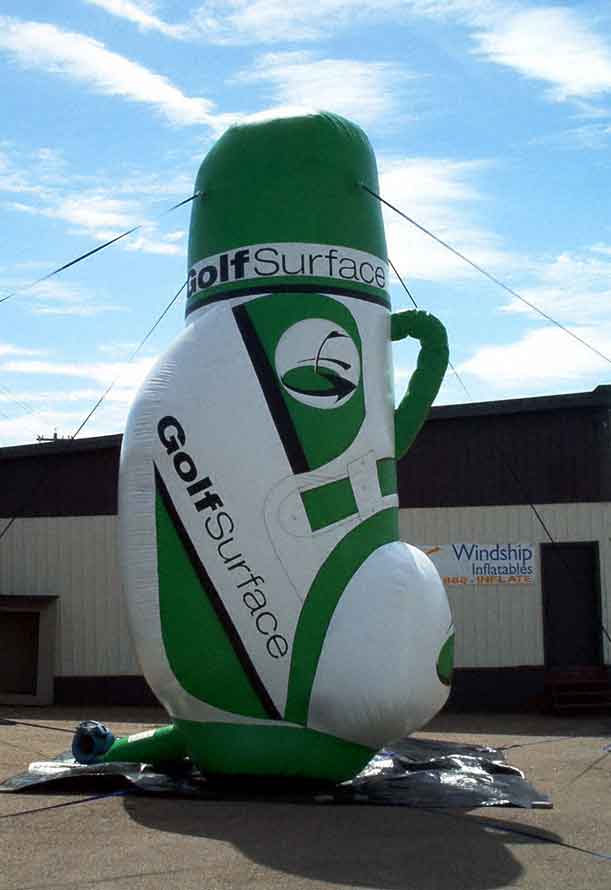 Sports Themed inflatable golf bag