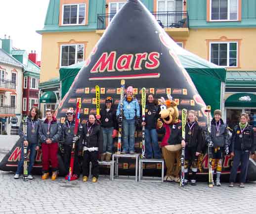 Inflatable mars podium for ski event